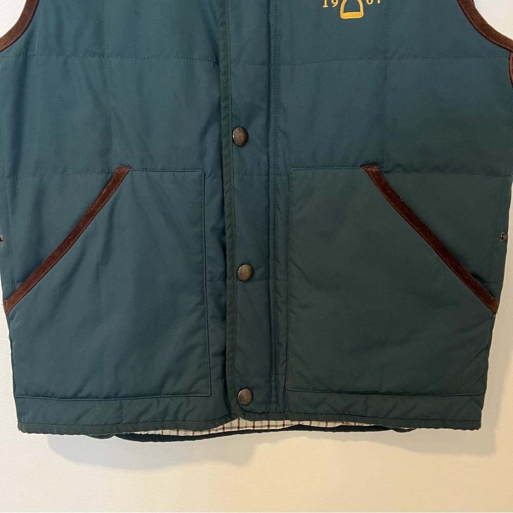 Vintage Polo Ralph Lauren Bleecker Vest Men’s Small Green Hunter Jumper Logo - Picture 4 of 16